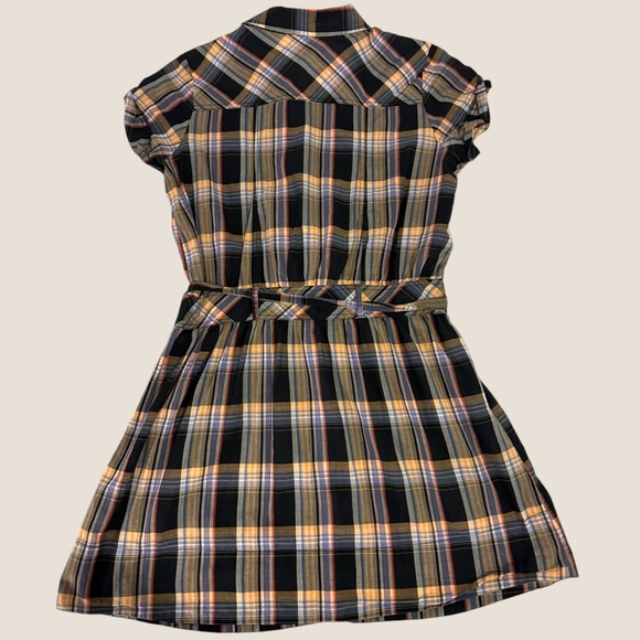 Pepe Jeans Plaid Belted Shirt Dress - Picture 2 of 6